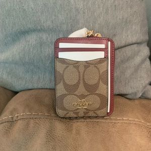 Kinley coach signature wallet card case